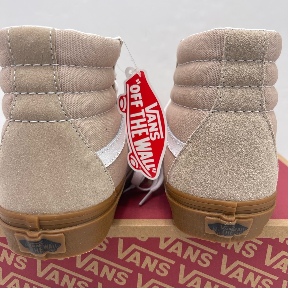 Vans Men’s Sk8-Hi
Humus/Gum Sneakers 
VN0A38GEVS8
 High-Top Sneakers in Beige - Picture 12 of 16